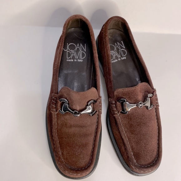 JOAN David Italian Made Brown Suede Loafer Size 6.5 - Picture 5 of 10